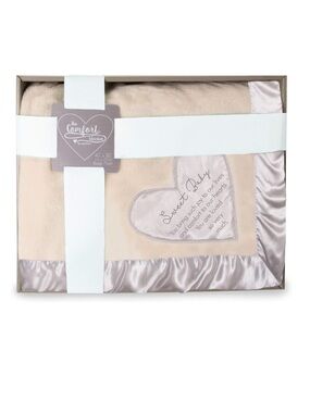 Pavilion Sweet Baby Satin Trim Plush Baby Blanket - Blush New With Tags